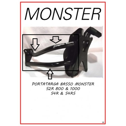 Porta targa basso per monobraccio  Monster S2R/S4R/S4RS